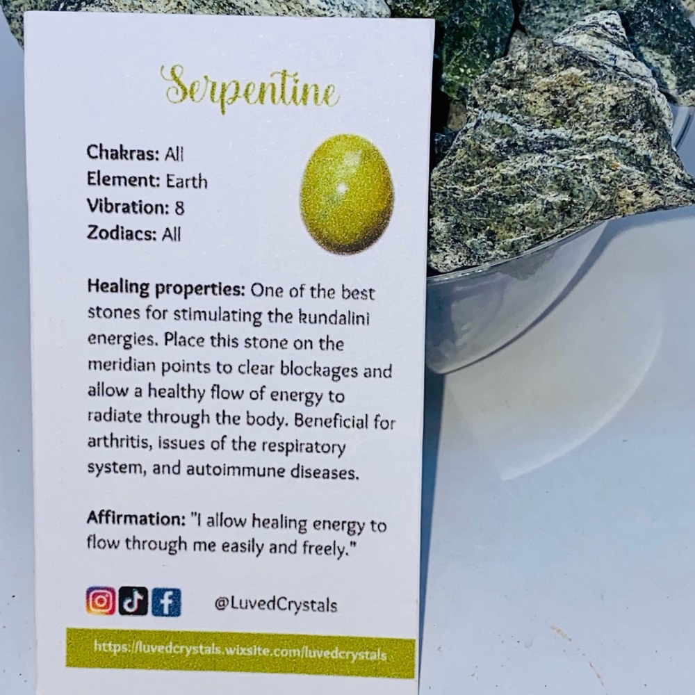 Serpentine Natural crystal